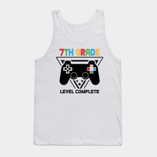 7th Grade Level Complete Graduation Gamer Boys Kids Tank Top